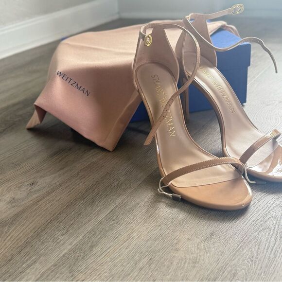 Stuart Weitzman Beige Ankle Strap Heels - Picture 9 of 9